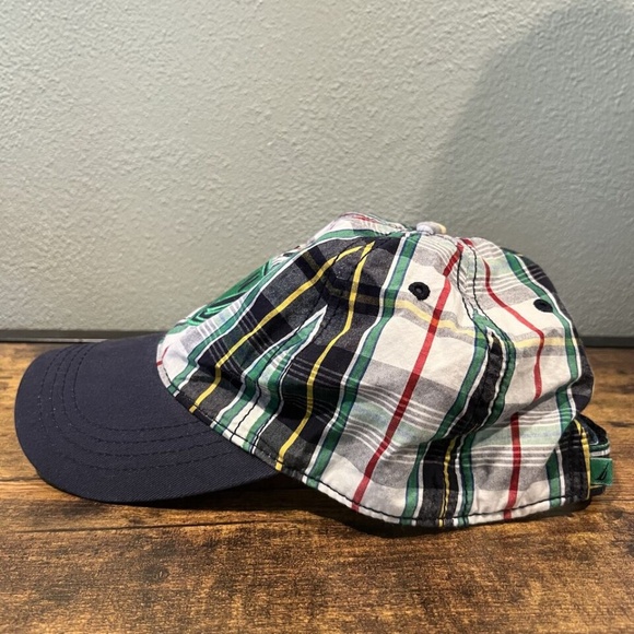 Nautica Kids Strapback Hat Adjustable Tartan Plaid Polyester Blend - Picture 5 of 8